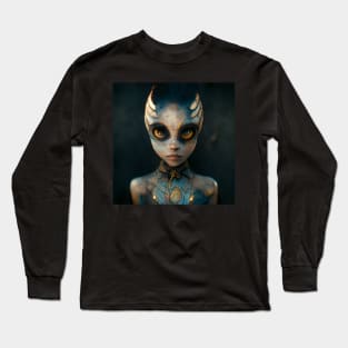 Alien girl portrait Long Sleeve T-Shirt